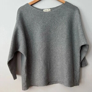 Indigo Rose Sweater with Faux Jewel Accents  | Large